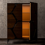 Высокий комод с узором из шпона на фасаде Sahara варинант исполнения - 2 | Loft Concept в Грозном