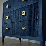 Бельевой Комод с 4 ящиками Elsa Dreams Blue варинант исполнения - 4 | Loft Concept в Грозном