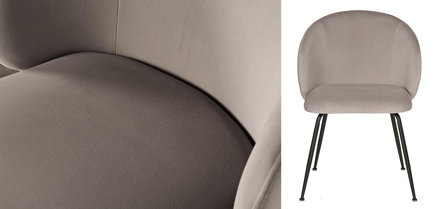 Стул Sadler Chair gray velor Стул Sadler Chair gray velor - Loft-Concept в Грозном