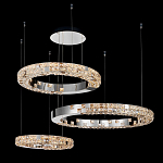 Люстра из 3-х колец с мозаичным хрустальным оформлением Sparks of Crystal варинант исполнения - 3 | Loft Concept в Грозном