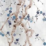 Обои ручная роспись Plum Blossom Hokusai on Tarnished Silver gilded paper варинант исполнения - 2 | Loft Concept в Грозном