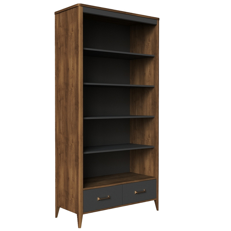 Стеллаж для книг открытый из массива бука Tasteful Furniture Антрацит Стеллаж для книг открытый из массива бука Tasteful Furniture Антрацит в Грозном | Loft Concept