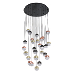 Люстра каскадная с черным круглым основанием 27 подвесов Celestial Waltz варинант исполнения - 2 | Loft Concept в Грозном