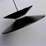 Бра черного цвета с двойным абажуром в форме конусов Obsidian Touch варинант исполнения - 3 | Loft Concept в Грозном