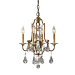 Люстра с 4-мя лампами и стеклянными подвесками в классическом стиле Feiss варинант исполнения - 1 | Loft Concept в Грозном