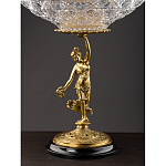 Чаша стеклянная прозрачная на бронзовой подставке с фигуркой девушки Eden Garden варинант исполнения - 6 | Loft Concept в Грозном