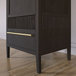 Узкий Шкаф Primo с 2 выдвижными ящиками Темный орех варинант исполнения - 4 | Loft Concept в Грозном