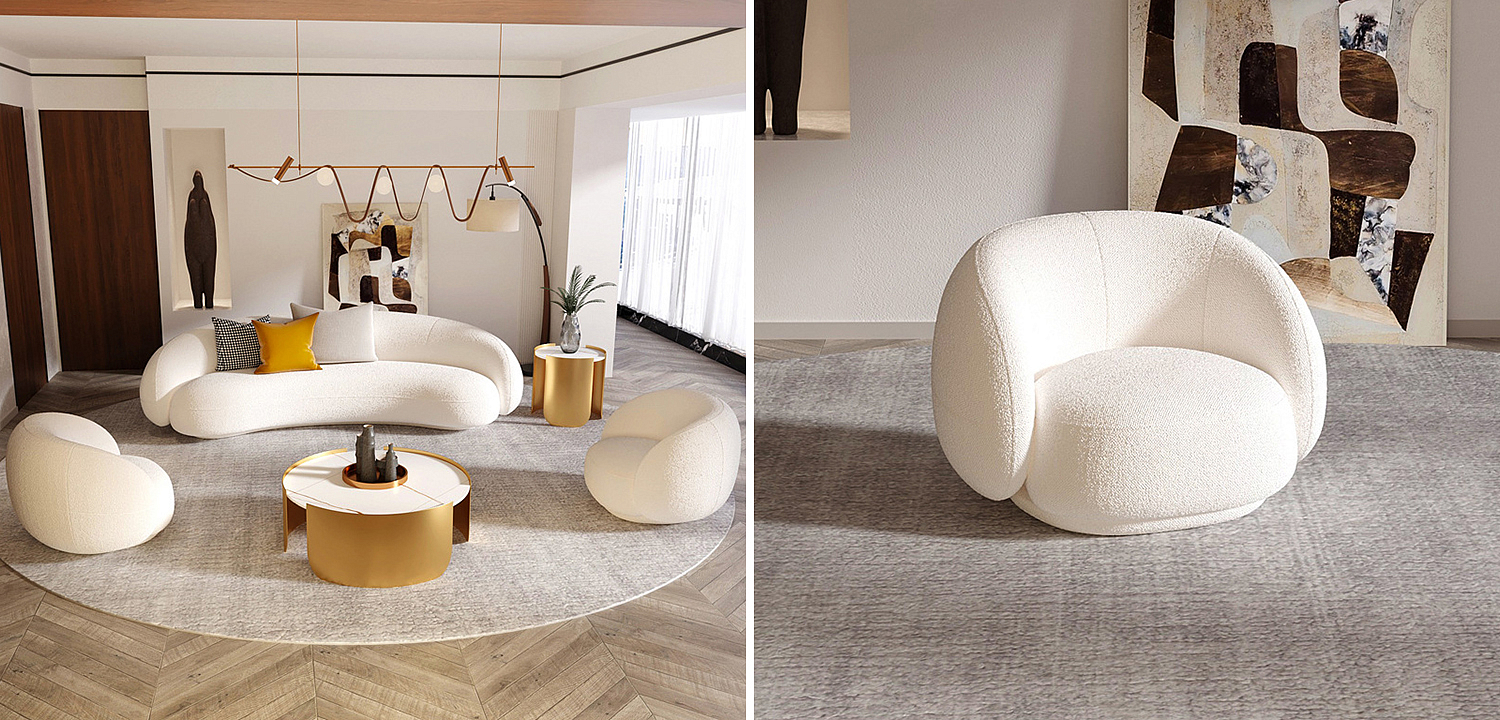 Кресло Irwin White Boucle Collection Armchair Кресло Irwin White Boucle Collection Armchair - Loft-Concept в Грозном
