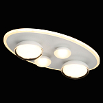 Потолочный светильник овальной формы белого цвета с 4-мя лампами Lunar Pebbles варинант исполнения - 3 | Loft Concept в Грозном