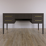 Большой Рабочий стол Primo с 5 выдвижными ящиками Темный орех варинант исполнения - 1 | Loft Concept в Грозном