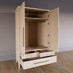 Шкаф платяной Primo с выдвижными ящиками шпон Черный дуб варинант исполнения - 4 | Loft Concept в Грозном