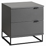 Тумба прикроватная цвета графит с ящиками Strict Lines варинант исполнения - 1 | Loft Concept в Грозном