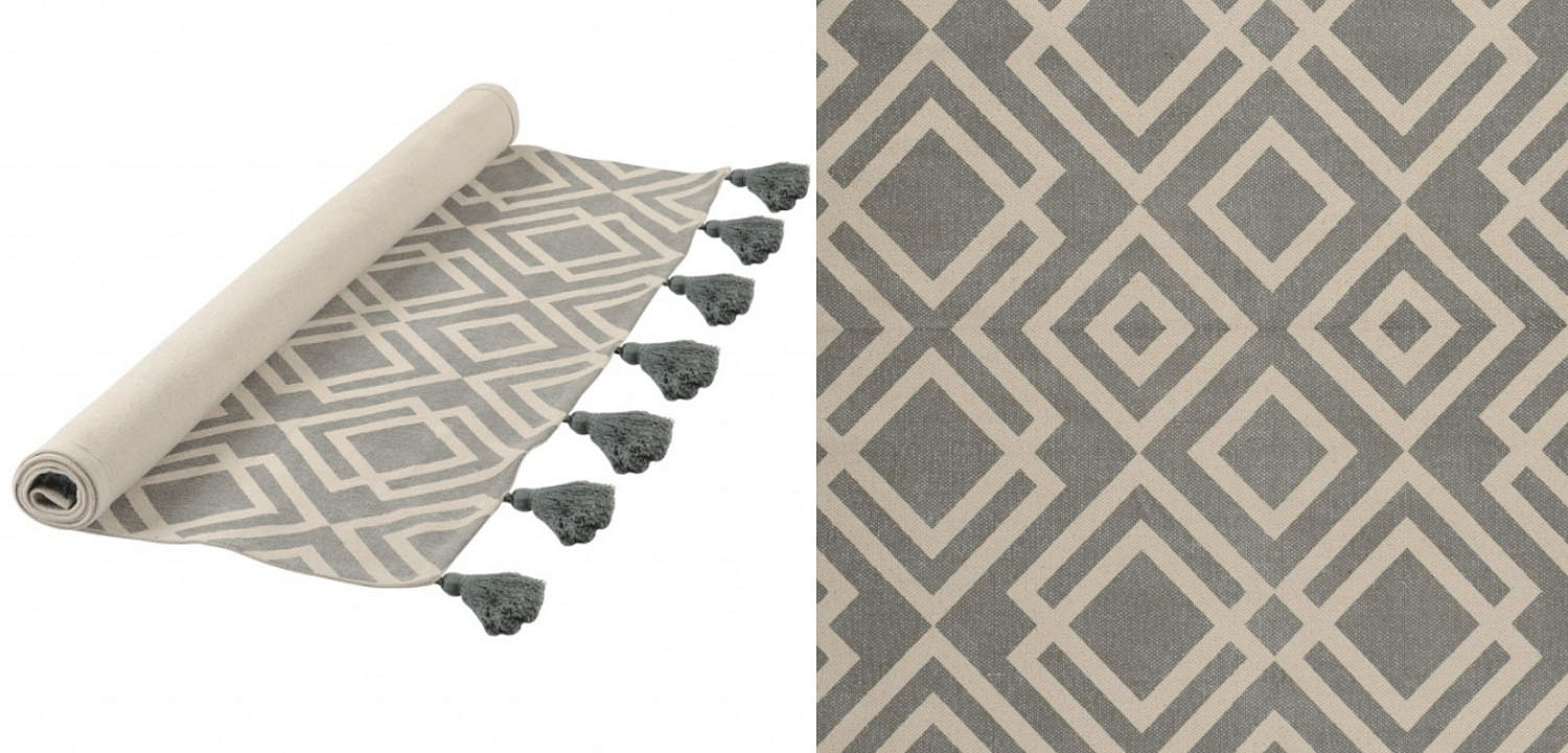 Ковер Double Rhombus Carpet grey - Loft-Concept в Грозном