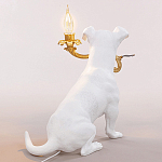 Настольная лампа в виде щенка Puppy White Table Lamp варинант исполнения - 3 | Loft Concept в Грозном