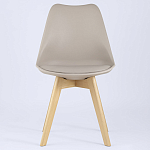 Стул с основой из пластика и мягким сиденьем Arvika Beige варинант исполнения - 3 | Loft Concept в Грозном