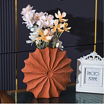 Ваза керамическая в виде круглой терракотовой морской раковины Galapagos варинант исполнения - 3 | Loft Concept в Грозном