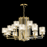 Люстра многоярусная с 15-ю цилиндрическими плафонами из стекла Laurent варинант исполнения - 3 | Loft Concept в Грозном