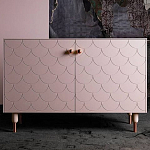 Дизайнерский комод розовый с фактурным фасадом Tiles варинант исполнения - 1 | Loft Concept в Грозном