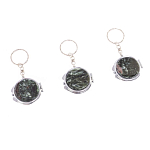 Зеркало брелок карманное двухстороннее из натурального камня Серафинит Stone Mirrors варинант исполнения - 8 | Loft Concept в Грозном