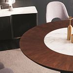 Обеденный стол круглый на чёрном фигурном основании Bosnia dinning table  варинант исполнения - 1 | Loft Concept в Грозном