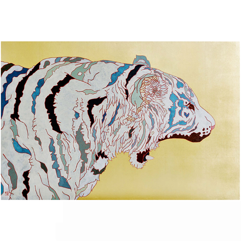 Картина белый Тигр White Predatory Tiger Мульти в Грозном | Loft Concept 