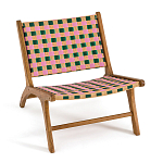 Кресло низкое из массива тика Barbados варинант исполнения - 2 | Loft Concept в Грозном