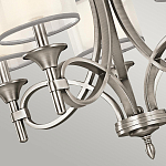 Люстра с белыми тканевыми абажурами в прозрачных стеклянных цилиндрах Kichler варинант исполнения - 8 | Loft Concept в Грозном