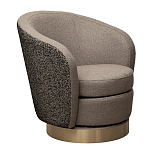 Кресло вращающееся черно-золотая рогожка Julia Armchair Golden Belt варинант исполнения - 1 | Loft Concept в Грозном