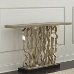 Консоль с прямоугольной столешницей и фактурным основанием Waves варинант исполнения - 1 | Loft Concept в Грозном