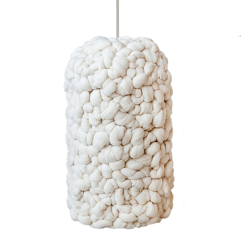 Вязаный Светильник Wool Knitted Lamp Elongated Shape Бежевый Вязаный Светильник Wool Knitted Lamp Elongated Shape Бежевый в Грозном | Loft Concept