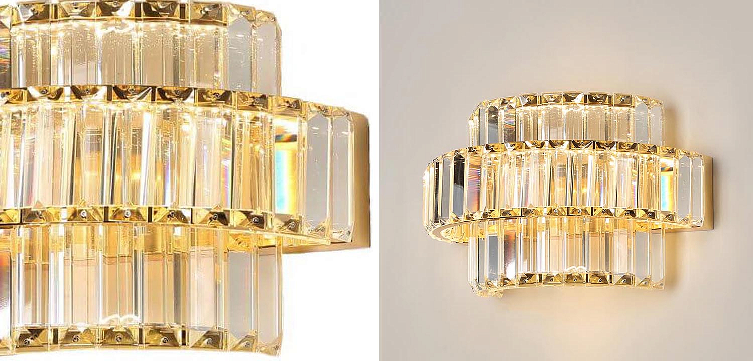 Бра Crystal Shine Linda Gold Wall Lamp B Бра Crystal Shine Linda Gold Wall Lamp B - Loft-Concept в Грозном