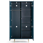 Шкаф двухдверный Scale Ornament Blue Wardrobe варинант исполнения - 4 | Loft Concept в Грозном