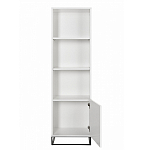 Стеллаж книжный белый с 3-мя открытыми полками и дверкой Strict Lines варинант исполнения - 2 | Loft Concept в Грозном