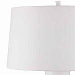 Торшер белый с тканевым абажуром на деревянном основании Graceful Silhouette варинант исполнения - 2 | Loft Concept в Грозном