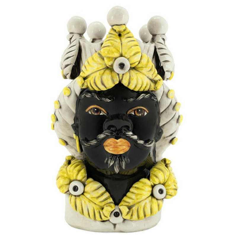 Ваза Vase Moro Man Eve Yellow Черный Бежевый Желтый в Грозном | Loft Concept 