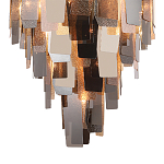 Люстра с многослойными стеклянными панелями янтарного и дымчатого цвета Textured Glass Chandelier варинант исполнения - 2 | Loft Concept в Грозном