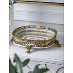 Чаша с цветочным орнаментом на бронзовых ножках Eden Garden варинант исполнения - 3 | Loft Concept в Грозном