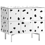 Тумба белая с рисунком Grande Graphspots варинант исполнения - 1 | Loft Concept в Грозном