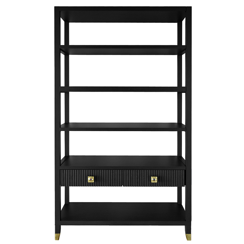 Стеллаж с двумя ящиками Elsa Dreams Black Черный матовый в Грозном | Loft Concept 