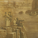 Обои ручная роспись Views of Italy Sepia варинант исполнения - 1 | Loft Concept в Грозном