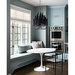 Люстра черная с несколькими ярусами деревянных палочек Bright Wooden Chandelier варинант исполнения - 5 | Loft Concept в Грозном