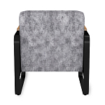 Кресло серый велюр с жесткими подлокотниками на полозьях Ashton варинант исполнения - 4 | Loft Concept в Грозном