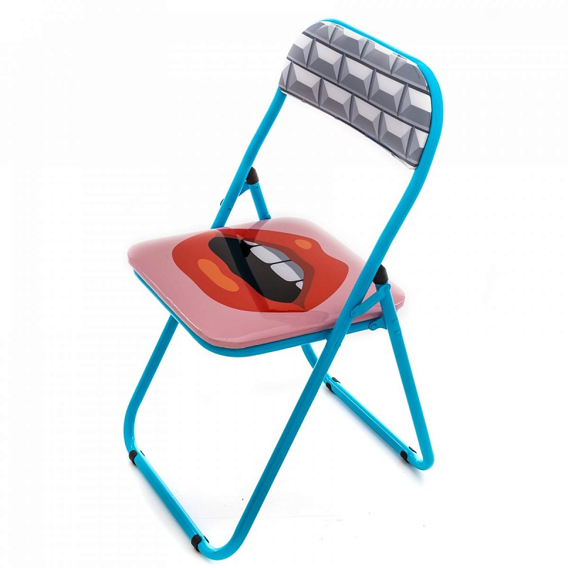 Стул Seletti Folding Chair Mouth Мульти Голубой Стул Seletti Folding Chair Mouth Мульти Голубой в Грозном | Loft Concept