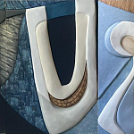 Арт-объект ручной работы Blue Abstraction из 4-х панелей варинант исполнения - 3 | Loft Concept в Грозном