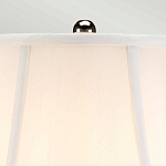 Настольная лампа с фарфоровым основанием с декоративным орнаментом и белым абажуром на темной круглой подставке Elstead Lighting варинант исполнения - 12 | Loft Concept в Грозном