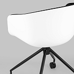 Офисное кресло из пластика с мягким сиденьем Eggshell Black варинант исполнения - 8 | Loft Concept в Грозном