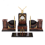 Настольный письменный набор из лемезита и змеевика с декором в виде Орла в подарочной упаковке Successful Leader варинант исполнения - 1 | Loft Concept в Грозном