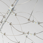 Люстра подвесная с тонкой металлической конструкцией цвета хром Quasar варинант исполнения - 4 | Loft Concept в Грозном