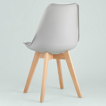 Стул с основой из пластика и мягким сиденьем Arvika Grey варинант исполнения - 4 | Loft Concept в Грозном