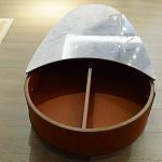 Дизайнерский журнальный стол овальной формы с открывающейся столешницей Caleb Coffee Table варинант исполнения - 1 | Loft Concept в Грозном